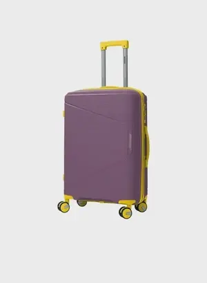 British Tourister 3 Piece Polypropylene Hard side Luggage Set with TSA Lock | Lightweight Spinner Suitcases with 360° Wheels | Durable Trolley Bags for Secure Travel (Small, Medium, Large) – Purple