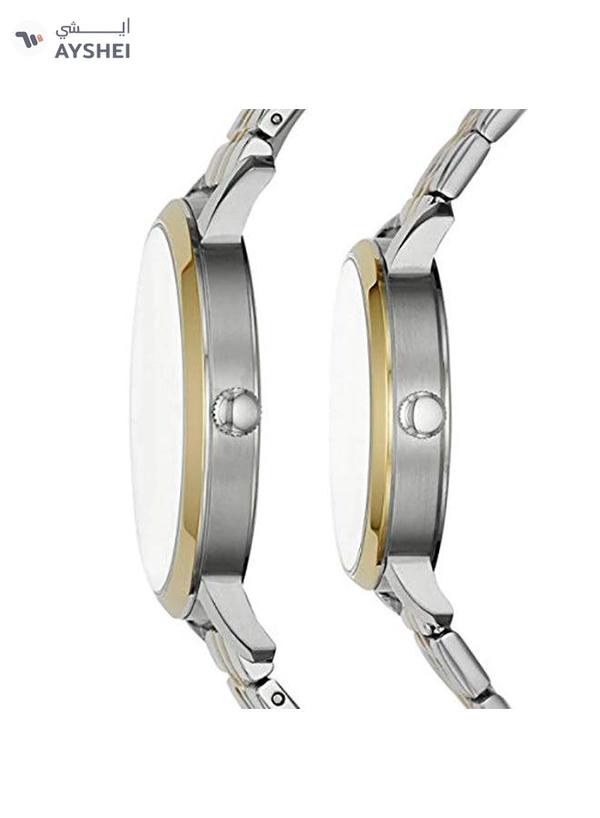 Fossil Stainless Steel Analog Couple Watch Set