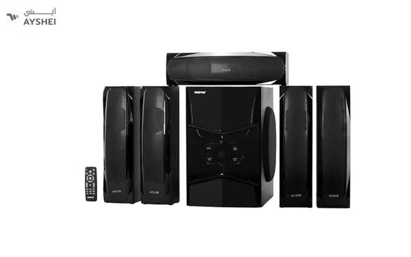 Geepas 5.1 Channel Multimedia Speaker System with Remote Control- GMS8578| FM Radio, Bluetooth, USB Input, SD Card Reader, Karaoke Function| LED Display