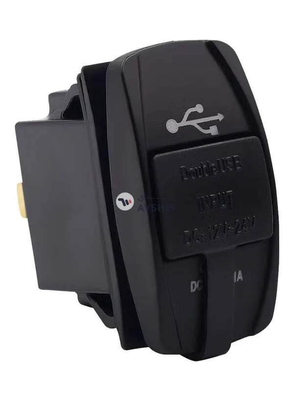LESHP USB Car Charger Socket Black