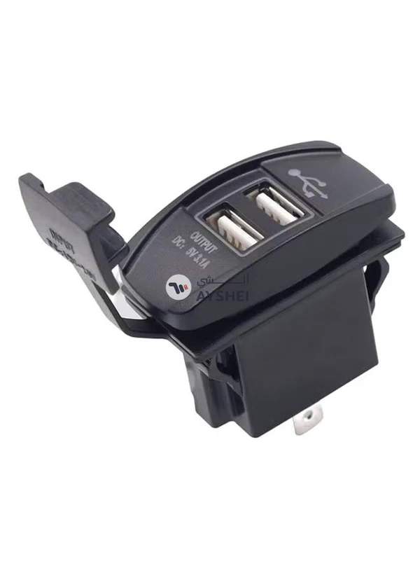 LESHP USB Car Charger Socket Black