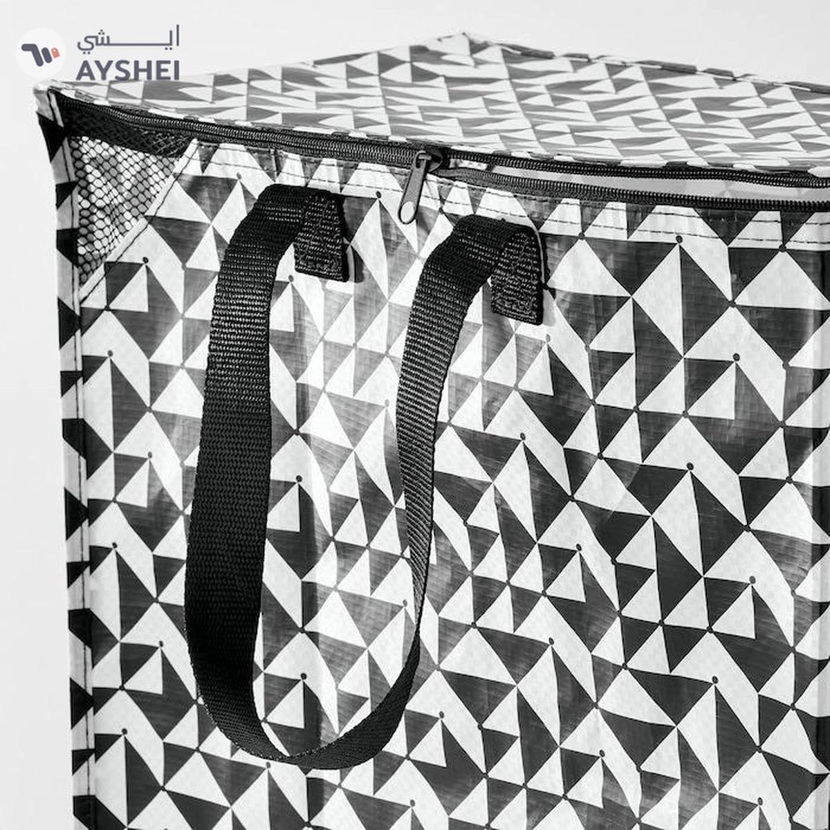 IKEA KNALLA Bag, Black/White, 40x25x47 cm, 47L-0-portrait