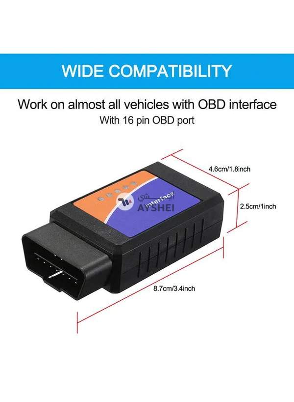 Generic Black OBD OBDⅡ Scanner Tool Detector with BT Connection for IOS Android Windows Service