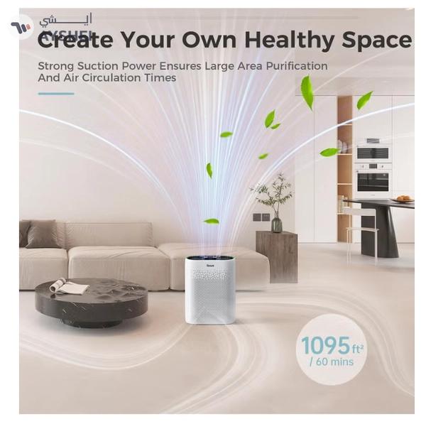 IBUSN Air Purifier Large Room Up to 60 ㎡ with Air Quality Sensors, H13 True HEPA Filter Remove 99.97% for Dust Pet Dander ZY2866