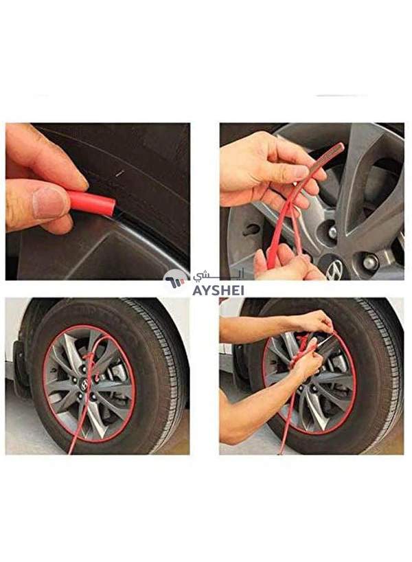 Generic Car Tyre Rim Stickers Pet Motorcycle Tire Protection Decoration Car-Styling Automobile Hub Wheel Stickers Protector