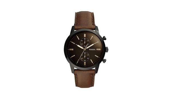 Fossil Men's Leather Analog Watch FS5437