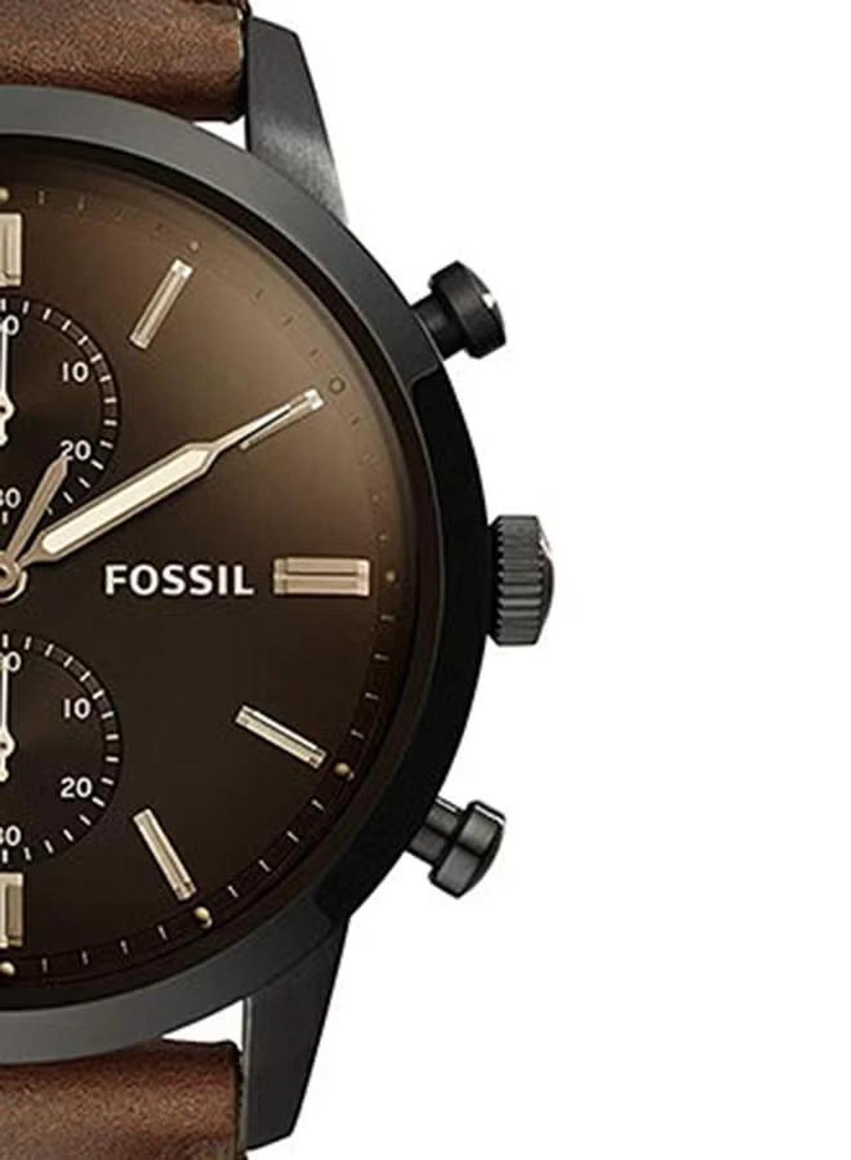 Fossil Men's Leather Analog Watch FS5437-1-1