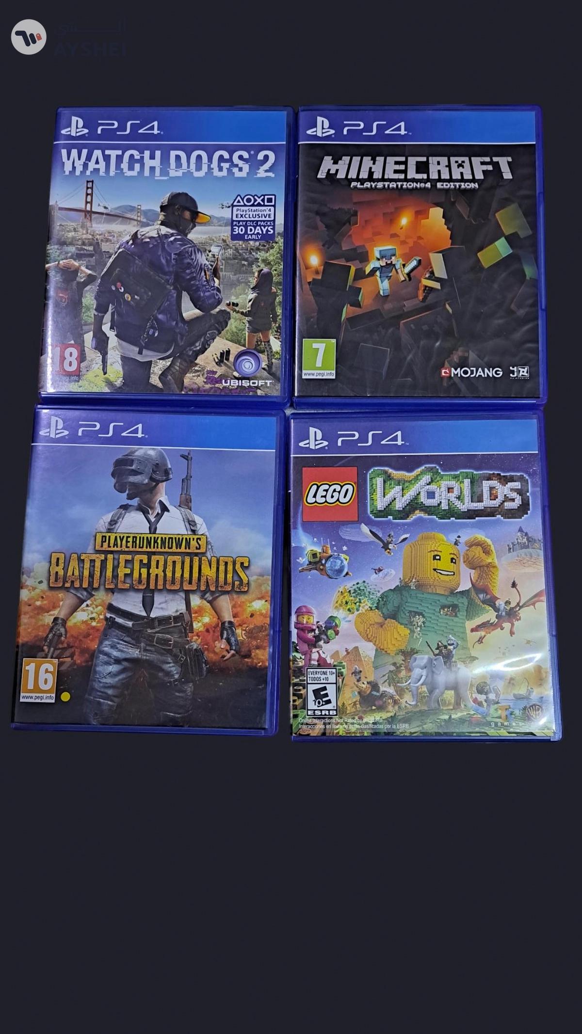 PS4 CONSOLE WITH CONTROLLERS AND CDS-0-0