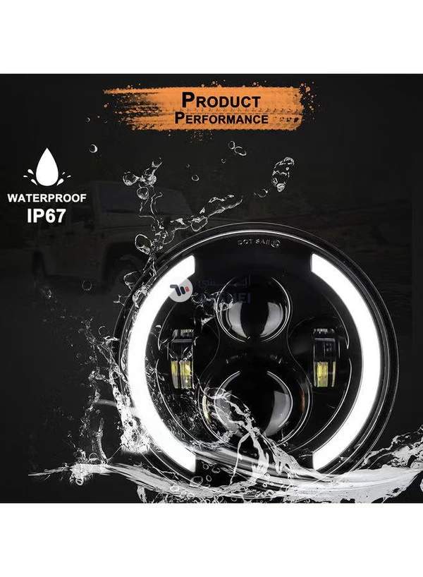 Generic 12V/24V Motorcycle Car Headlight Round LED Driving Lamp