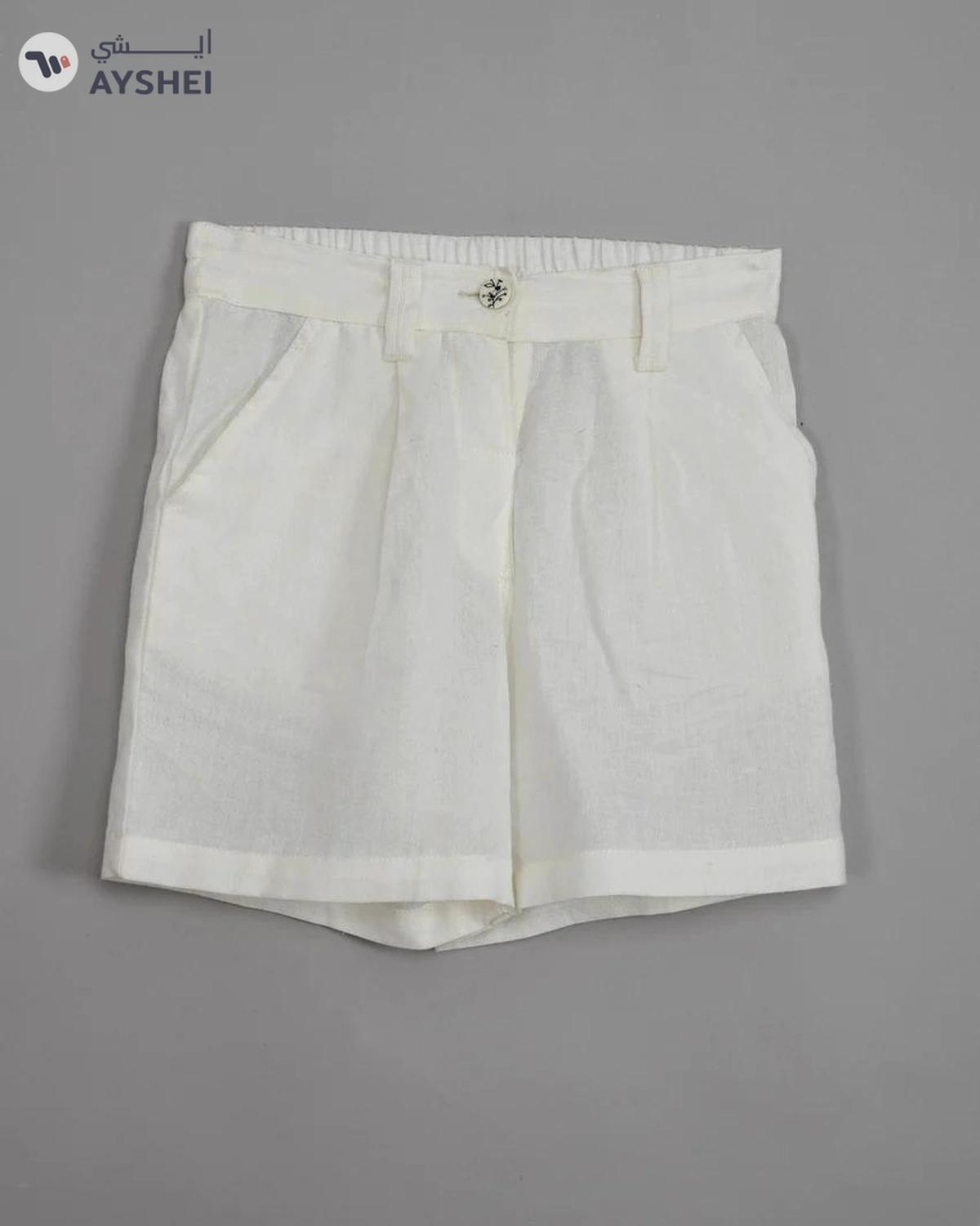 Baby qlo Cherry embroidered long tail cotton top with short set for girls-4-4