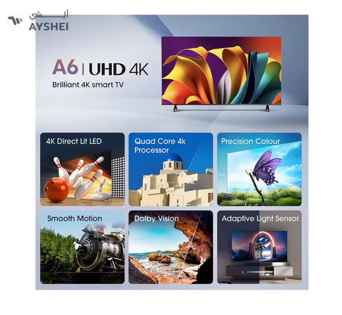 Hisense 43 Inch 4K Full Smart TV 43A61N Black-4-4