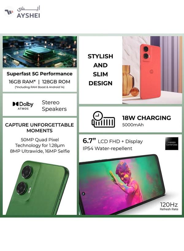 Motorola G35 5G Dual SIM Leaf Green 8GB RAM 128GB