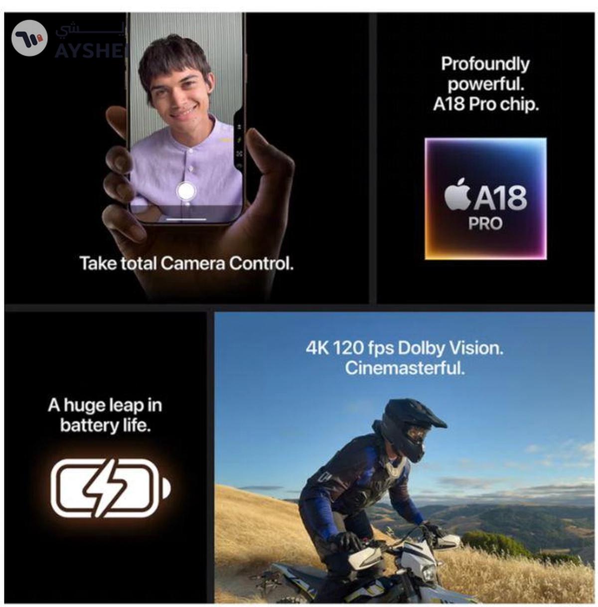 Apple iPhone 16 Pro Max 512GB White Titanium 5G With FaceTime - Middle East Version-8-8