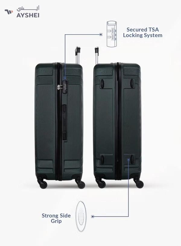 PARAJOHN Lightweight 3-Pieces ABS Hard Side Travel Luggage Trolley Bag Set