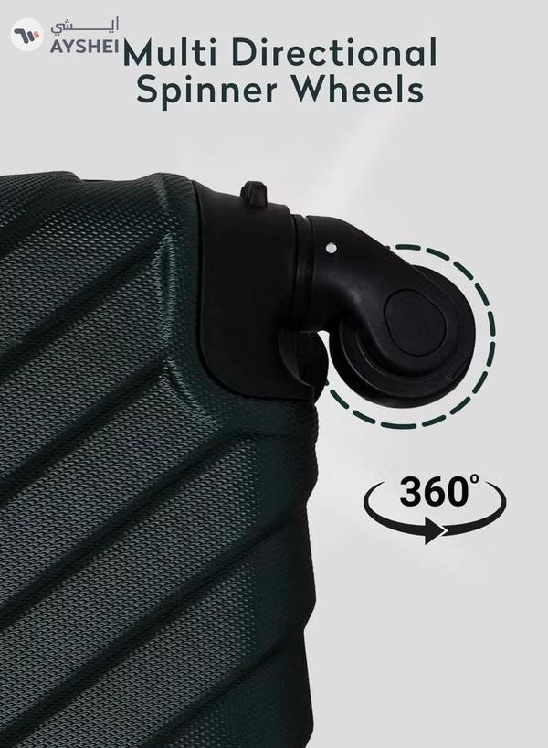 PARAJOHN Lightweight 3-Pieces ABS Hard Side Travel Luggage Trolley Bag Set