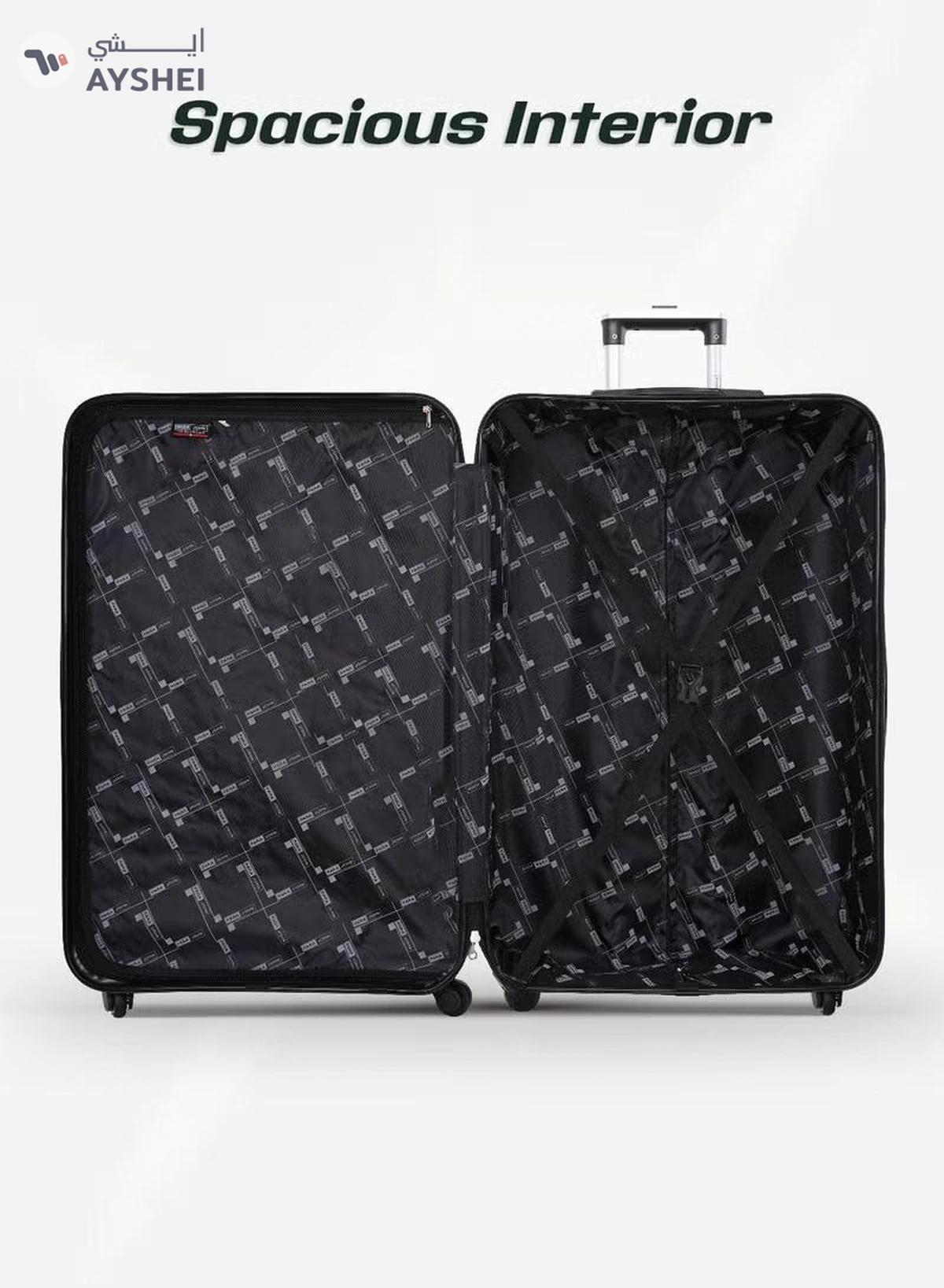 PARAJOHN Lightweight 3-Pieces ABS Hard Side Travel Luggage Trolley Bag Set-1-portrait