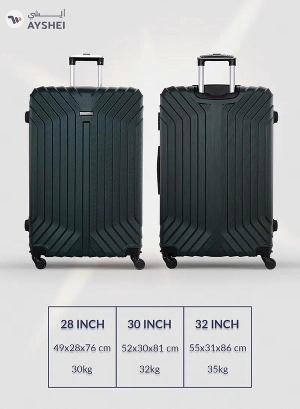 PARAJOHN Lightweight 3-Pieces ABS Hard Side Travel Luggage Trolley Bag Set