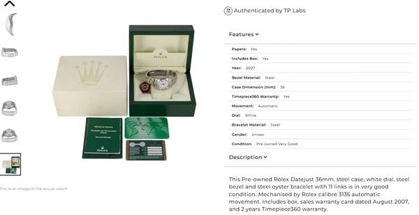 Rolex DateJust 116200 Full Set Box Papers roman dial