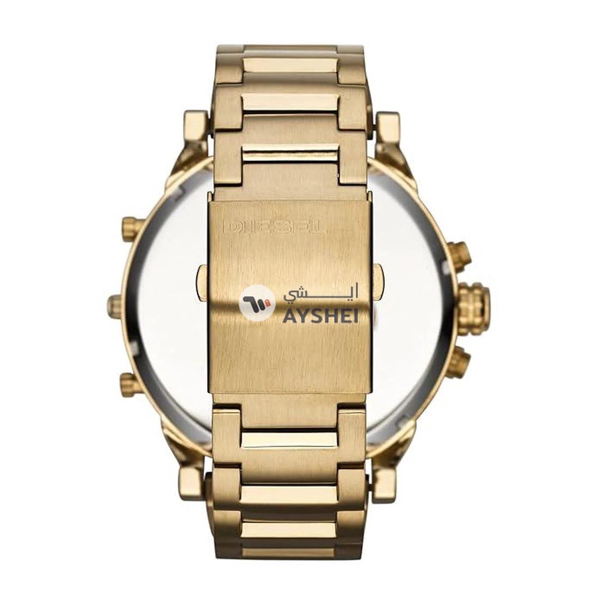 DIESEL Men Mr Daddy Round Shape Metal Chronograph Wrist Watch 57 Mm - Gold - DZ7333-3-3