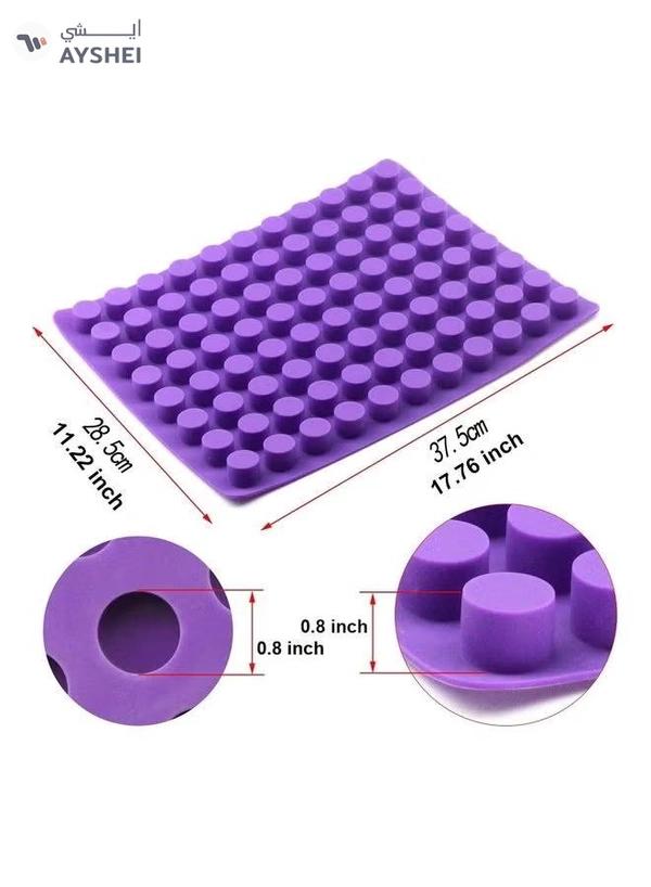 XiuWoo 88-Cavity Silicone Baking Mould Purple 17.76x11.22inch