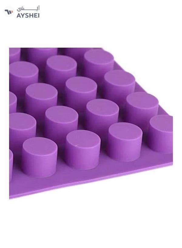 XiuWoo 88-Cavity Silicone Baking Mould Purple 17.76x11.22inch