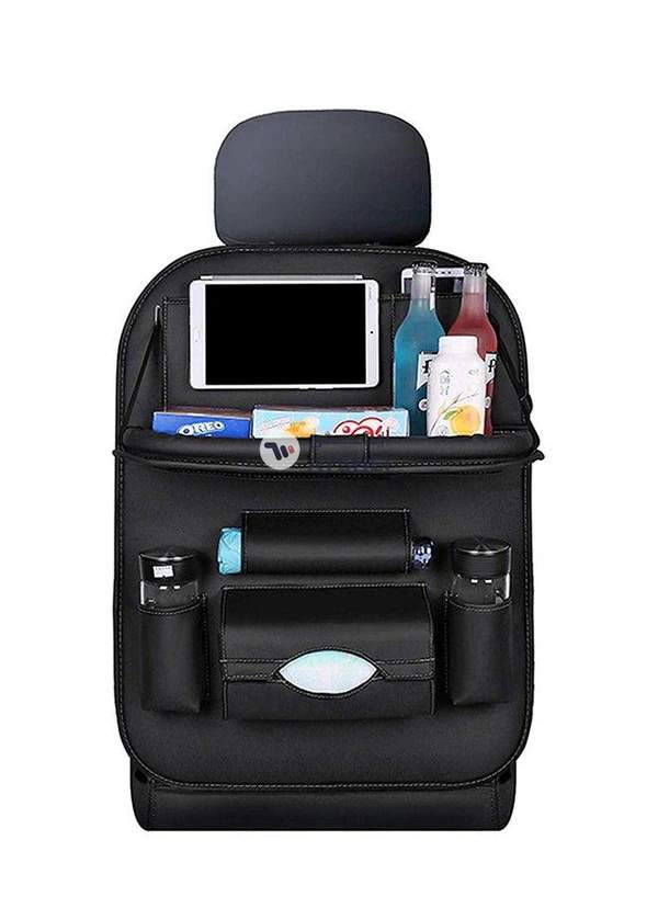 Generic Car Seat Back Storage Bag With Foldable Table Tray