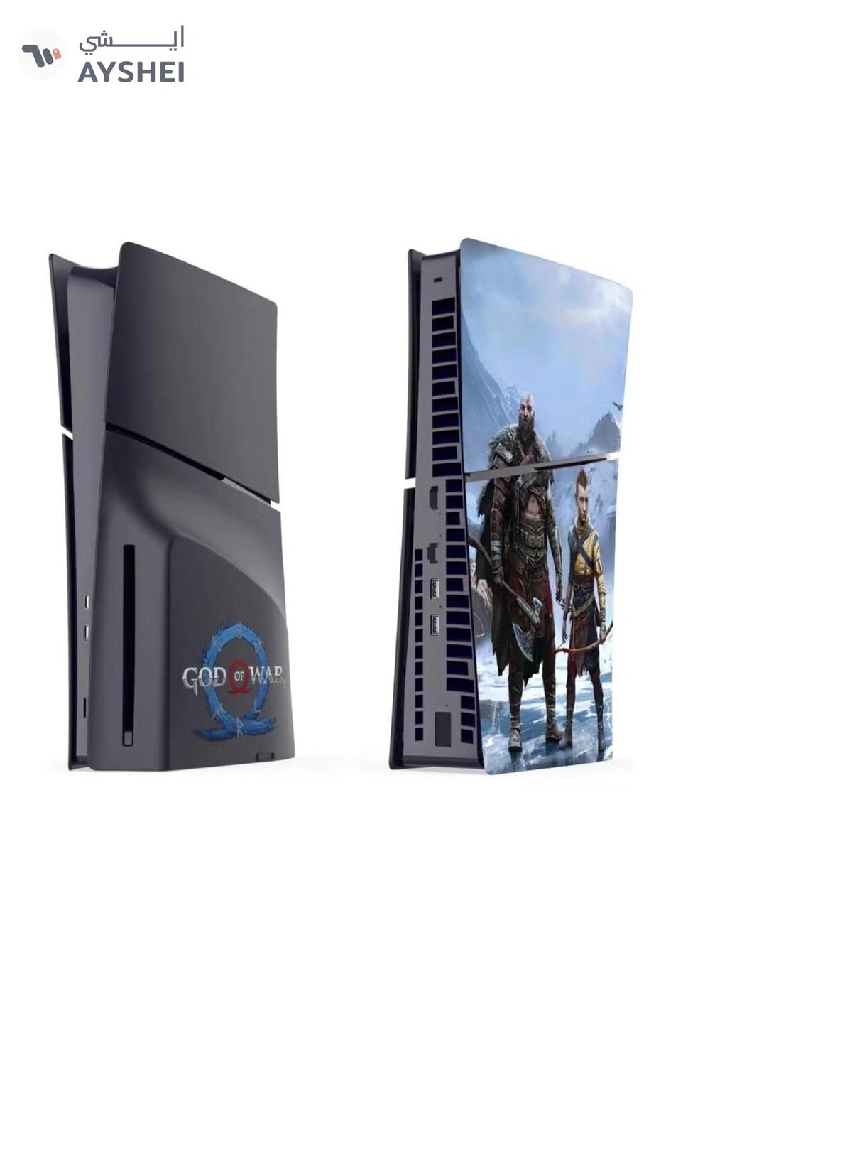 Generic TRIX SLIM Disc Edition Face Plates Cover Skins for PS5 Console, Faceplate Protective Shell Replacement, Dustproof, Anti-Scratch (GOD WAR EDITION)-0-portrait