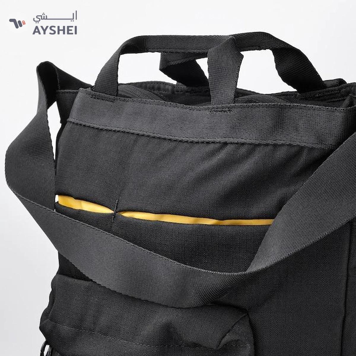 IKEA VÄRLDENS Travel Tote Bag, Black, 28x12x44 cm, 16L-0-portrait