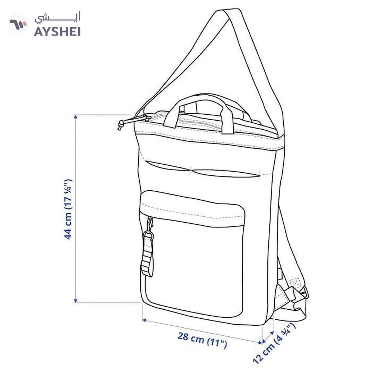 IKEA VÄRLDENS Travel Tote Bag, Black, 28x12x44 cm, 16L-7-7