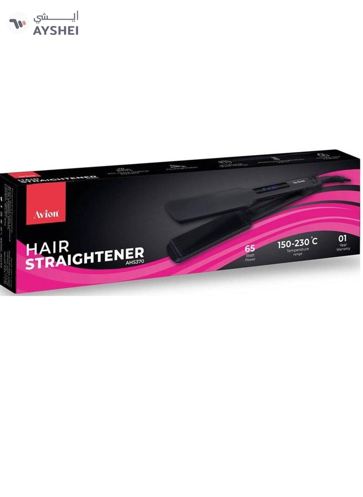 Avion Digital Hair Straightener,65W, | 1.75-Inch Extra Wide Plate | 150-230°C temperature | Digital LED Temperature Display | Rapid Heating Technology AHS370-1-1
