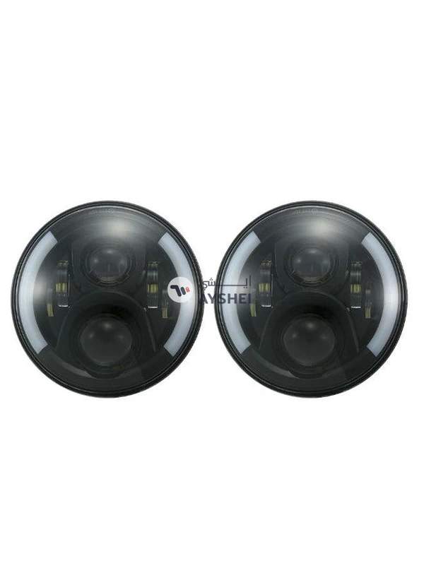 Generic Pair Of DRL Halo LED Headlight For Jeep