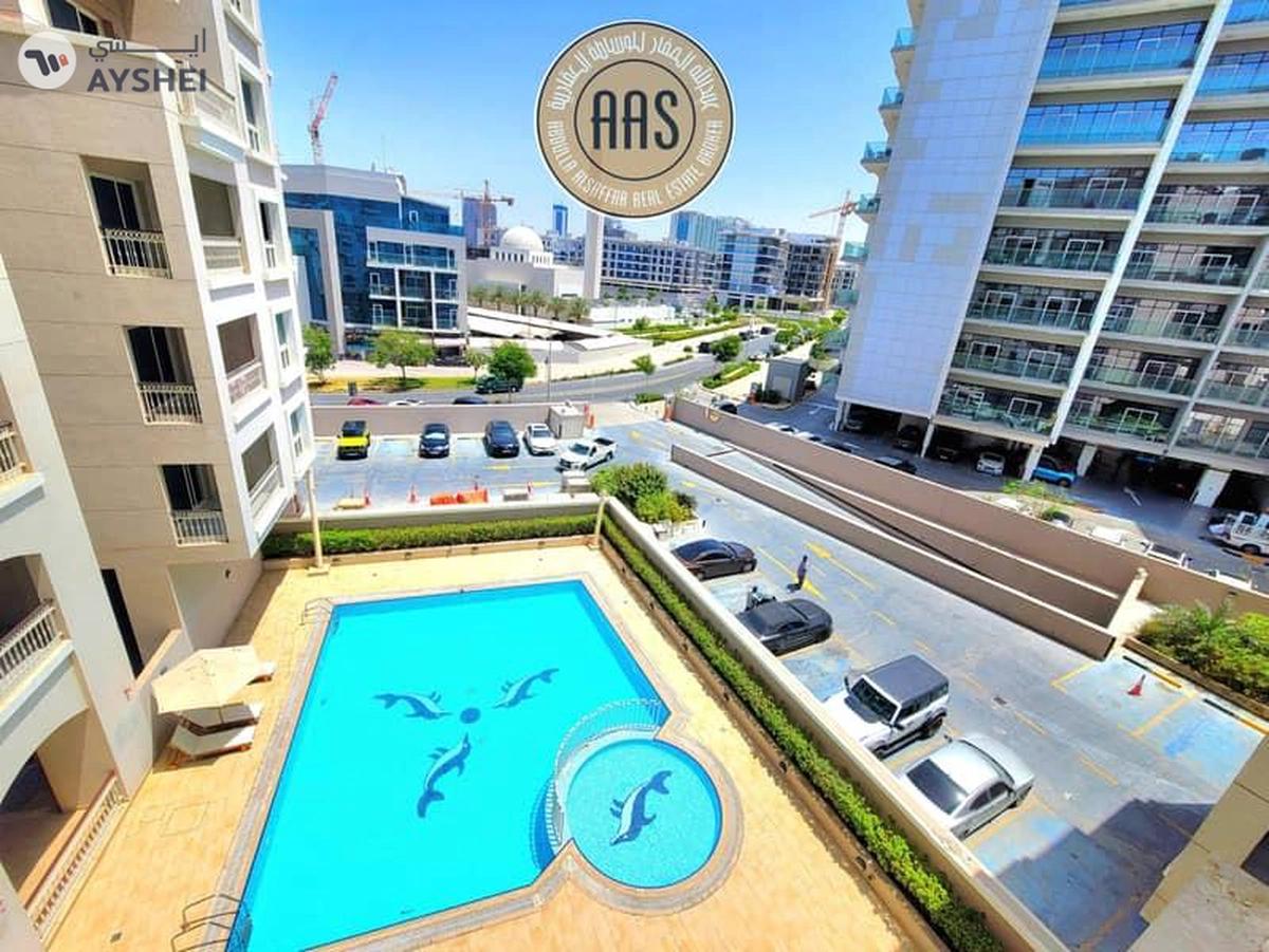 BRAND NEW FURNISHED STUDIO WITH BALCONY & POOL VIEW IN CENTER OF ARJAN-14-14