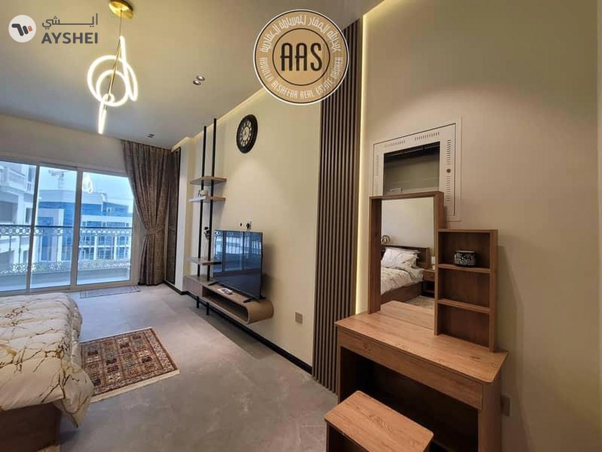 BRAND NEW FURNISHED STUDIO WITH BALCONY & POOL VIEW IN CENTER OF ARJAN-7-7