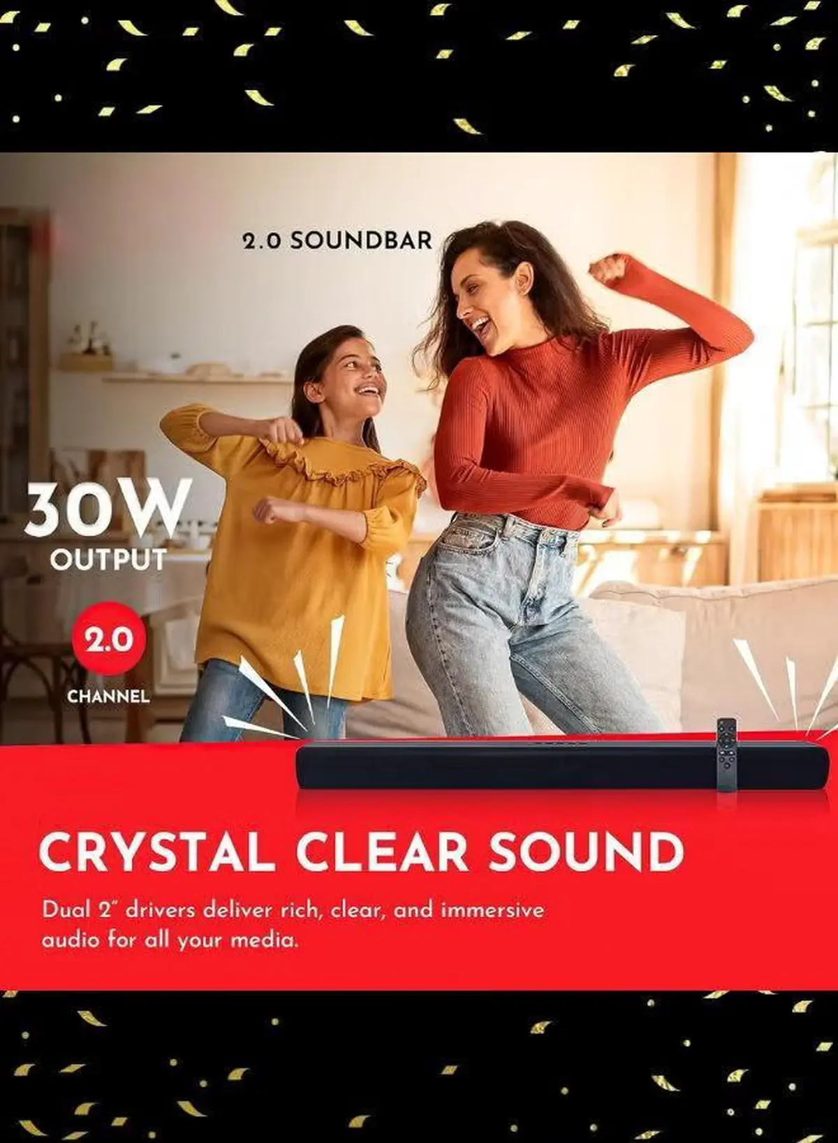 JVC 40 Inch Edgeless Full HD LED Android Smart TV with Dolby Audio + SOUNDBAR Black Bundle-3-3