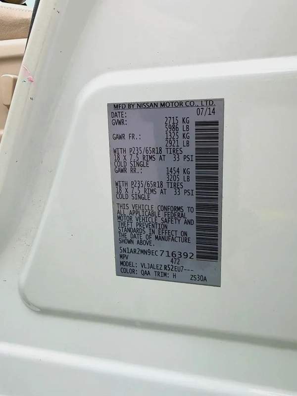 NISSAN PATHFINDER SV