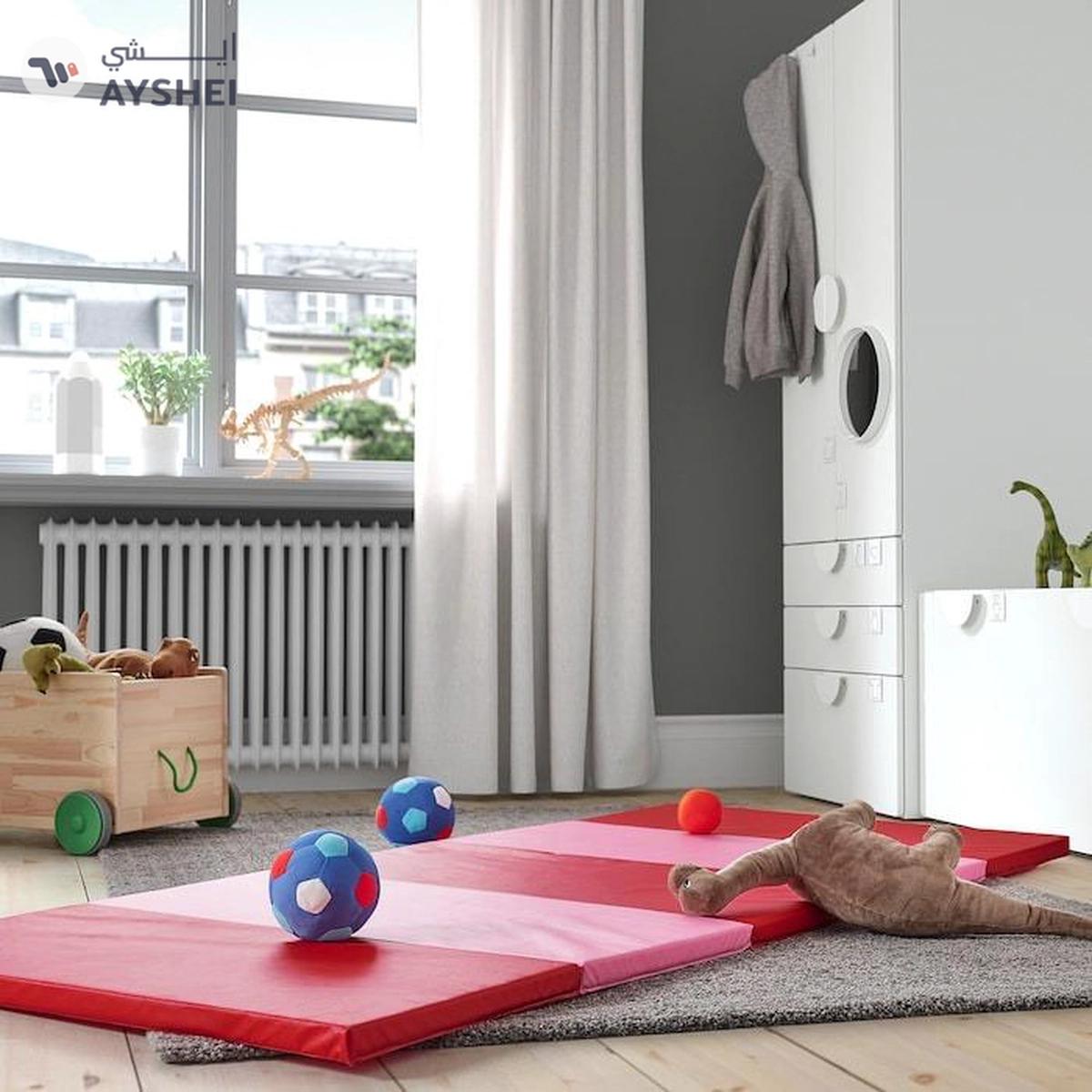 IKEA PLUFSIG Folding Gym Mat, Pink/Red, 78x185 cm-1-1