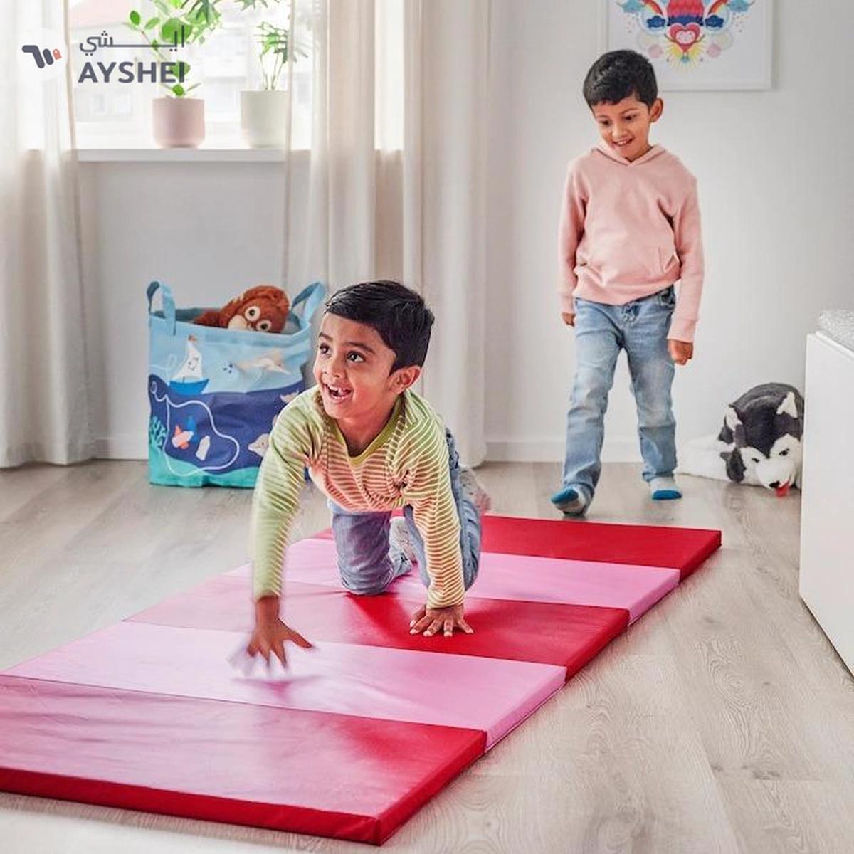 IKEA PLUFSIG Folding Gym Mat, Pink/Red, 78x185 cm-1-portrait