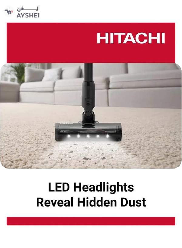 HITACHI Vacuum Cleaner Powerful Household Cordless Vacuum with versatile and low-noise 40Mins Runtime, Handheld Vacuum for Home Carpet, Floor, Stick Vacuum Cleaner,1 Year Warranty 250 W PV-X90NPWH White