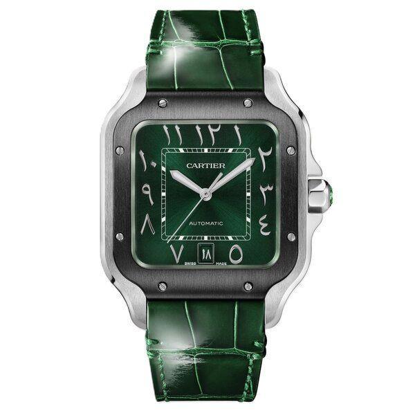 Cartier Santos Green Dial Watch