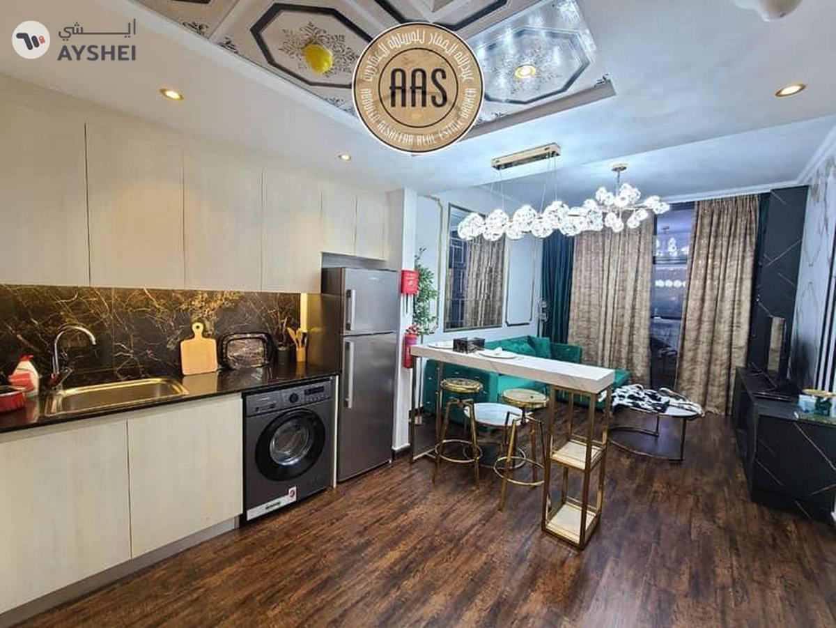 Elegant furnished 1bhk 2bathrooms in 100k balcony wardrobes 1parking-10-10