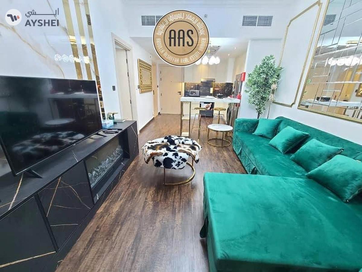 Elegant furnished 1bhk 2bathrooms in 100k balcony wardrobes 1parking-16-16