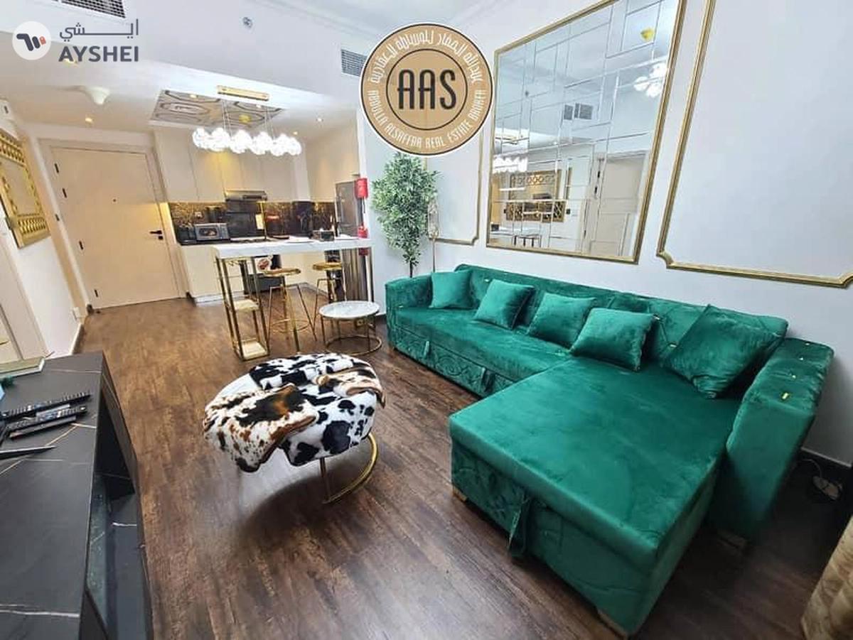 Elegant furnished 1bhk 2bathrooms in 100k balcony wardrobes 1parking-18-18