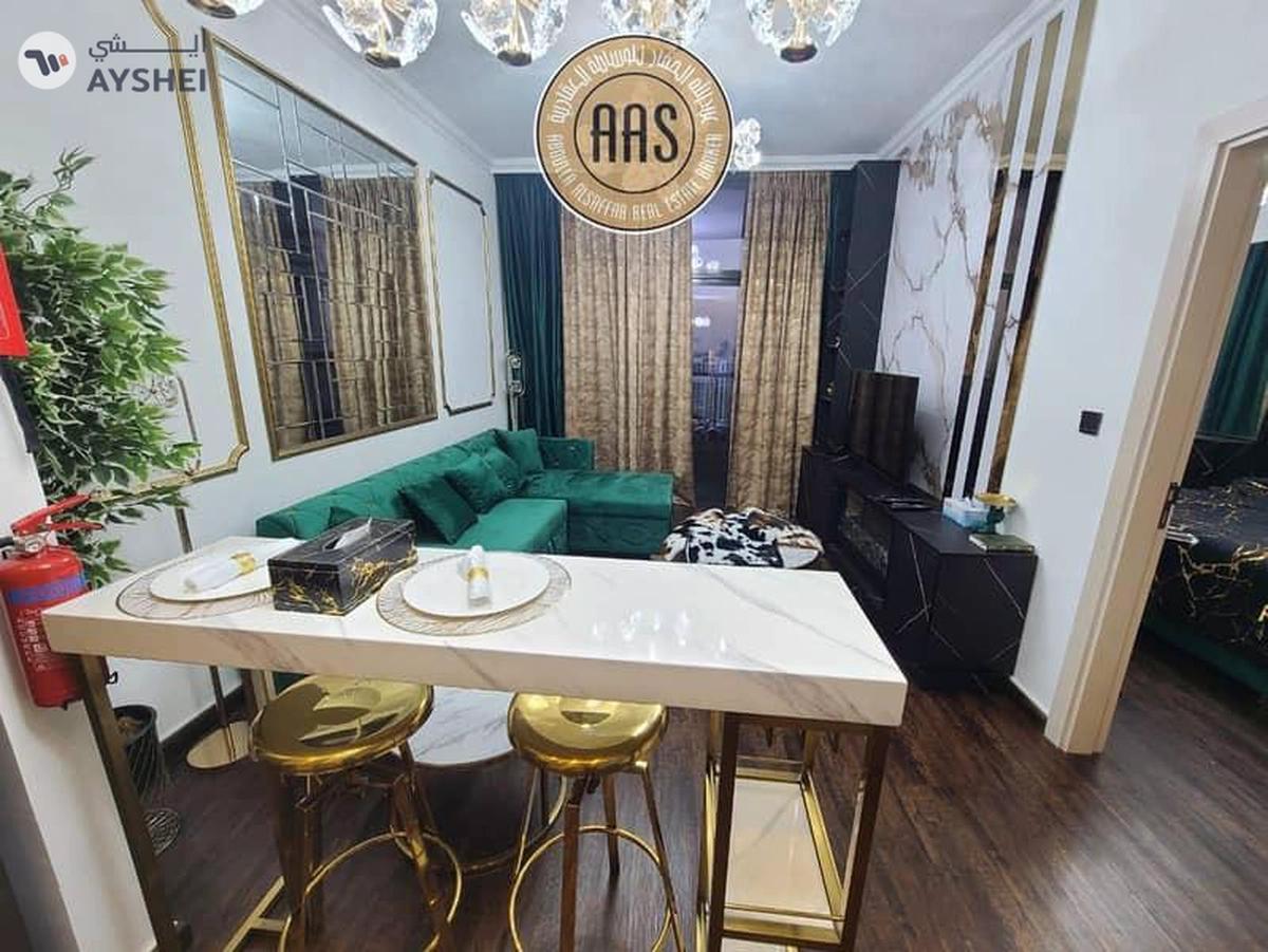 Elegant furnished 1bhk 2bathrooms in 100k balcony wardrobes 1parking-20-20