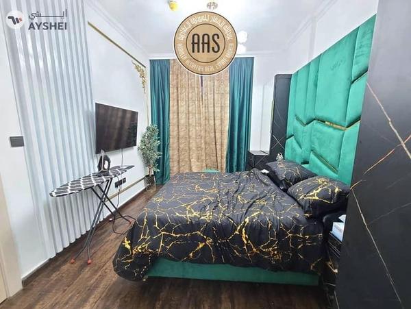 Elegant furnished 1bhk 2bathrooms in 100k balcony wardrobes 1parking