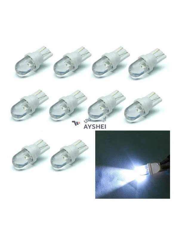 Generic 10Pcs/Set T10 White 12V LED 194 168 158 5W 6500K Side Car Auto Wedge Dashboard Light