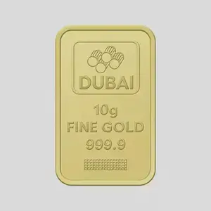 Dubai Gold 10 Grams Pure 999.9 Fine Gold Bar - Variable Design