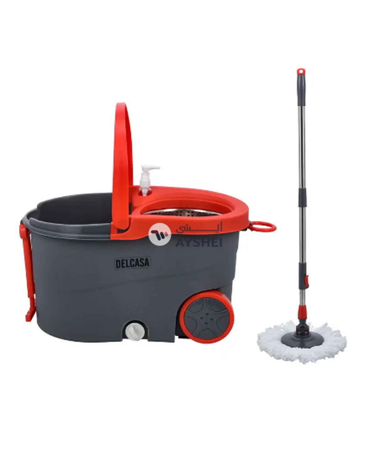 Spin Easy Mop with Steel Drum Microfiber Mop Head DC2358-0-0