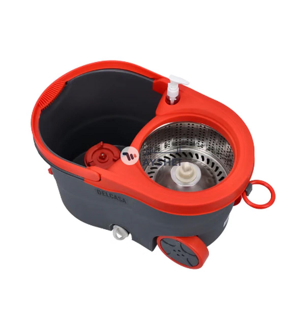 Spin Easy Mop with Steel Drum Microfiber Mop Head DC2358-2-2