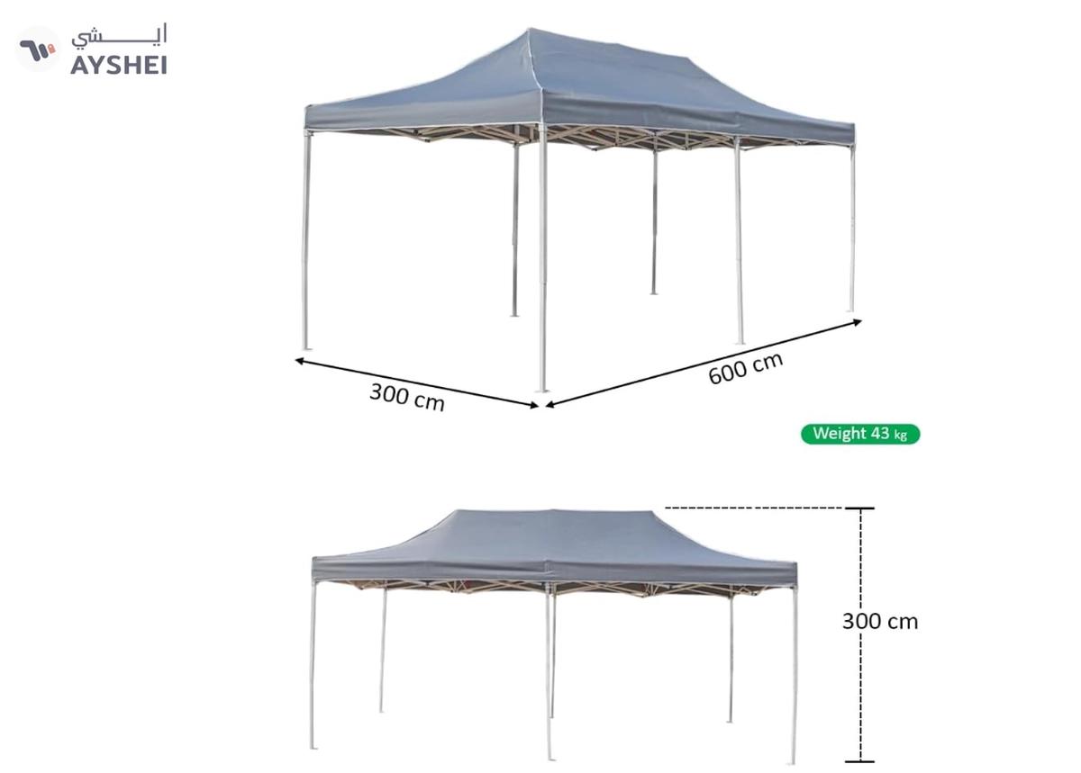 YATAI Pop Up Gazebo Rectangular Portable Canopy Tent 6x3 Meters With 6 Legs Outdoor Garden-0-landscape