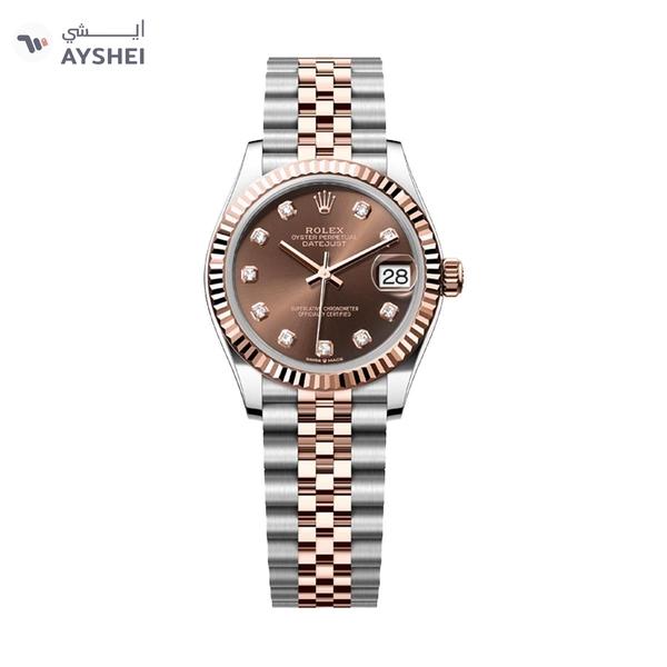 Rolex Datejust 31mm Steel and Everose Gold Chocolate Dial Diamond index Jubilee Bracelet